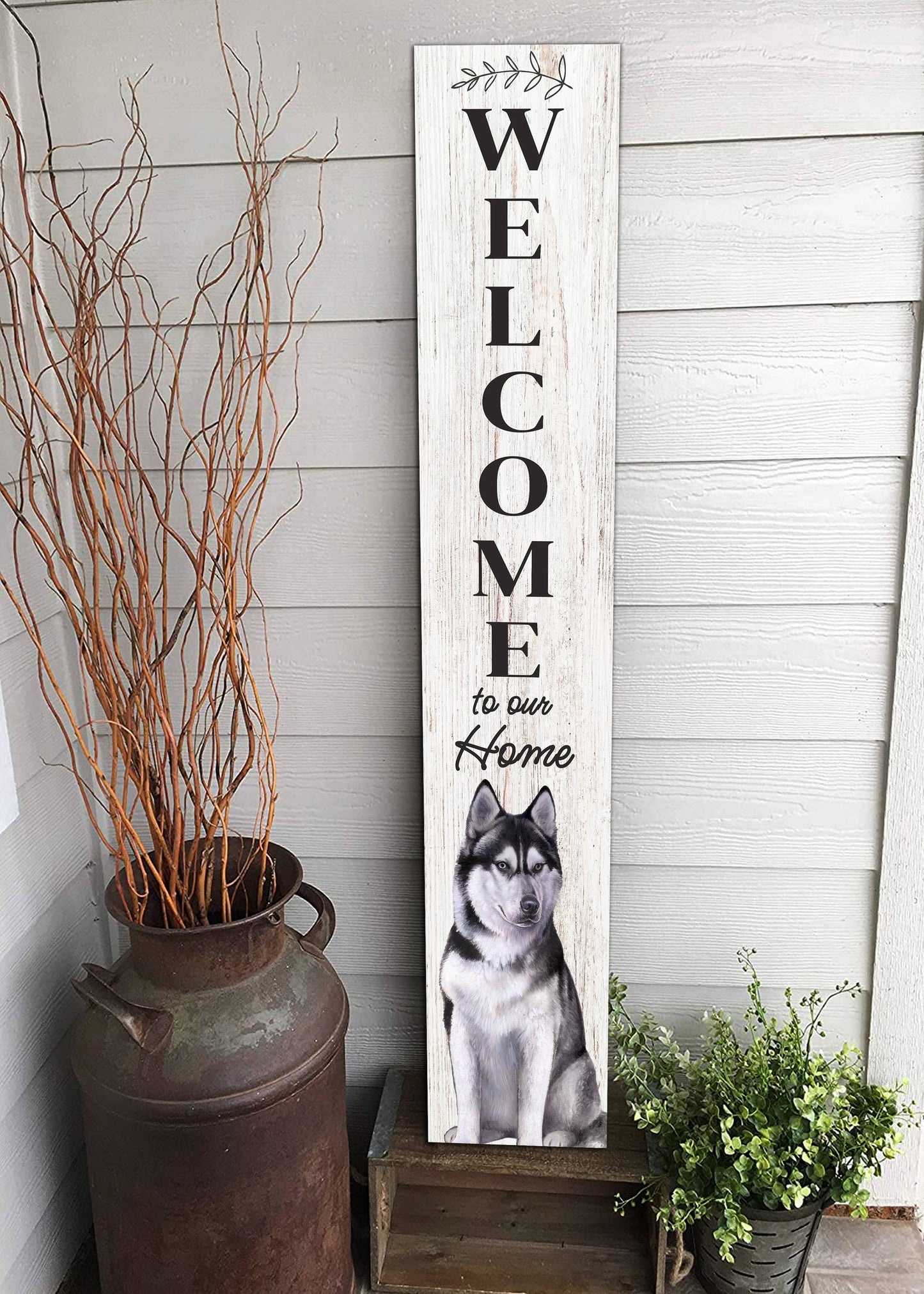 Siberian Husky Welcome sign