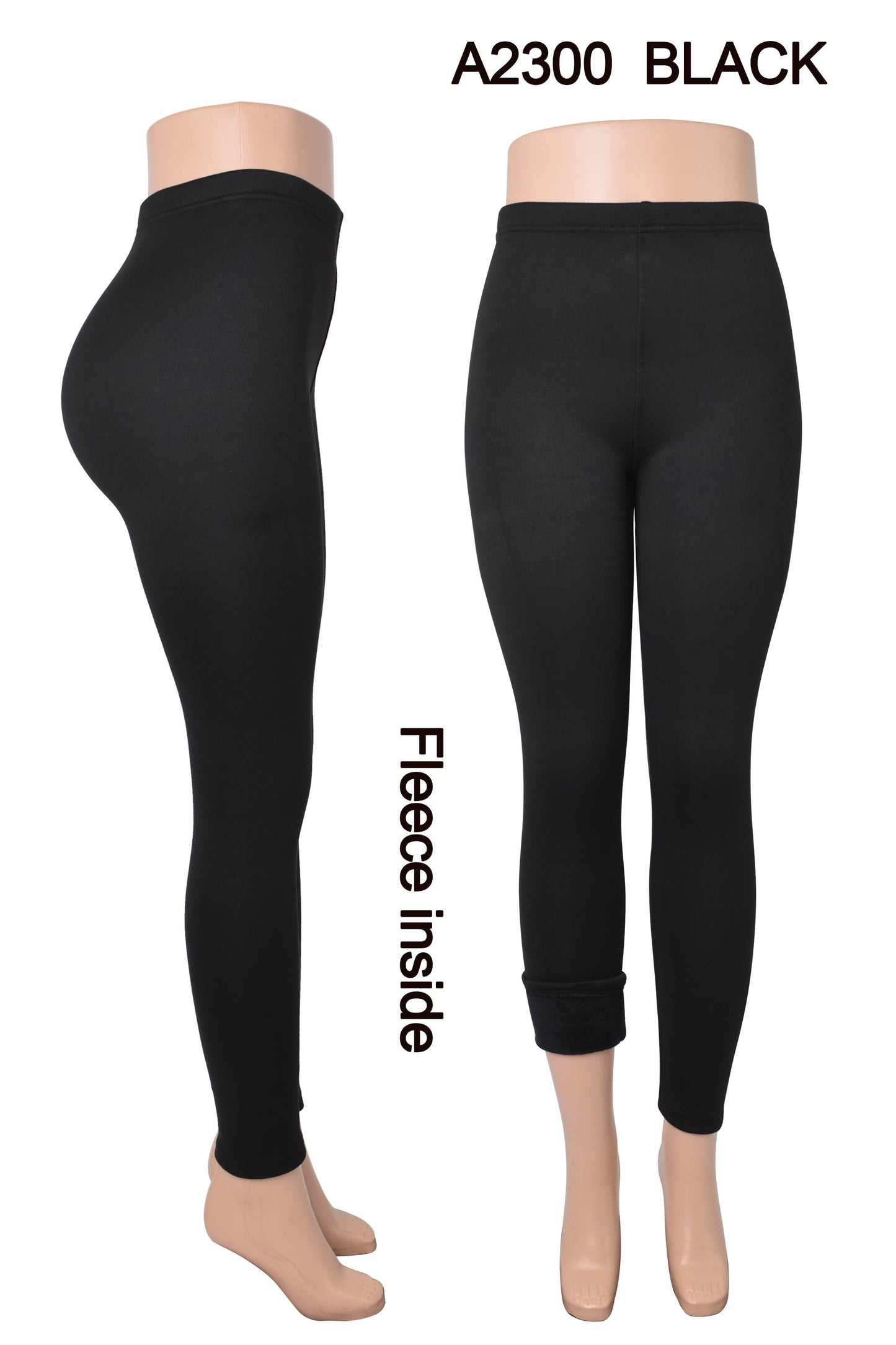 A2300 WINTER LEGGINGS FLEECE INSIDE MIXED SIZES 12PCS/PACK