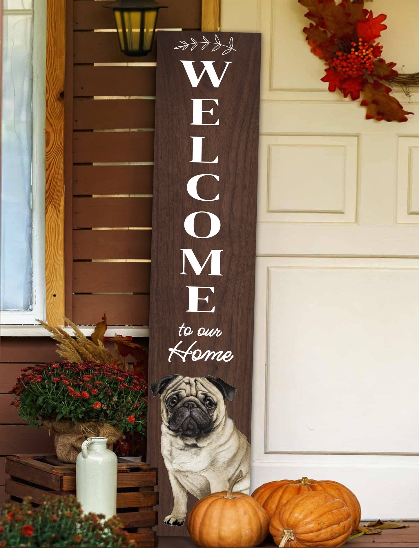 Pug Welcome sign