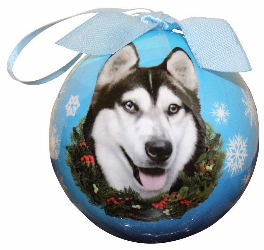 Siberian Husky Ball Ornament