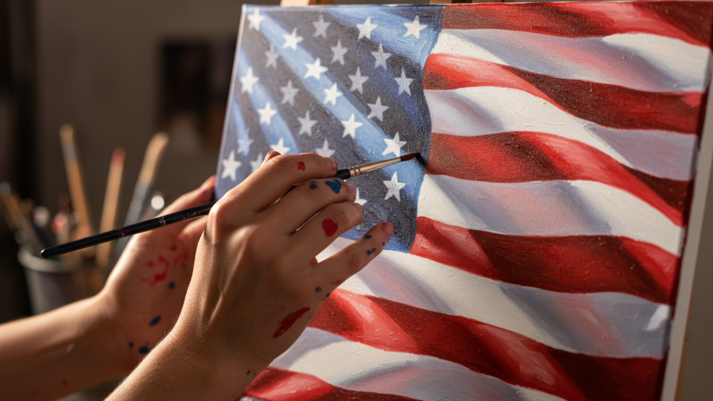 Wine Sip & Paint — Stars & Stripes Evening (May 22, 2026)