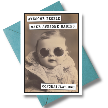 Baby Shower Cards | Funny Greeting Cards with Display Stand