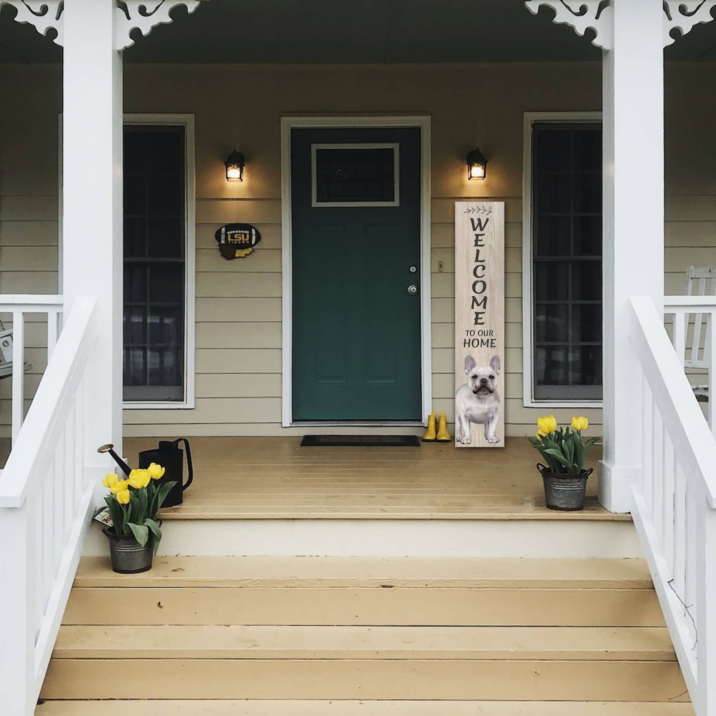 French Bulldog Welcome sign