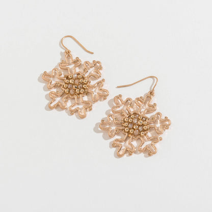 Sale - Christmas Beaded Charm Drop Earrings