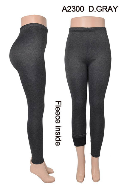 A2300 WINTER LEGGINGS FLEECE INSIDE MIXED SIZES 12PCS/PACK