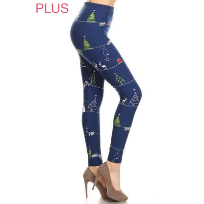 Plus Size Buttery Soft High Waist Print Leggings