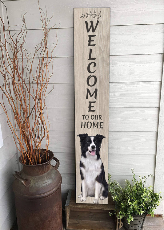 Border Collie Welcome sign