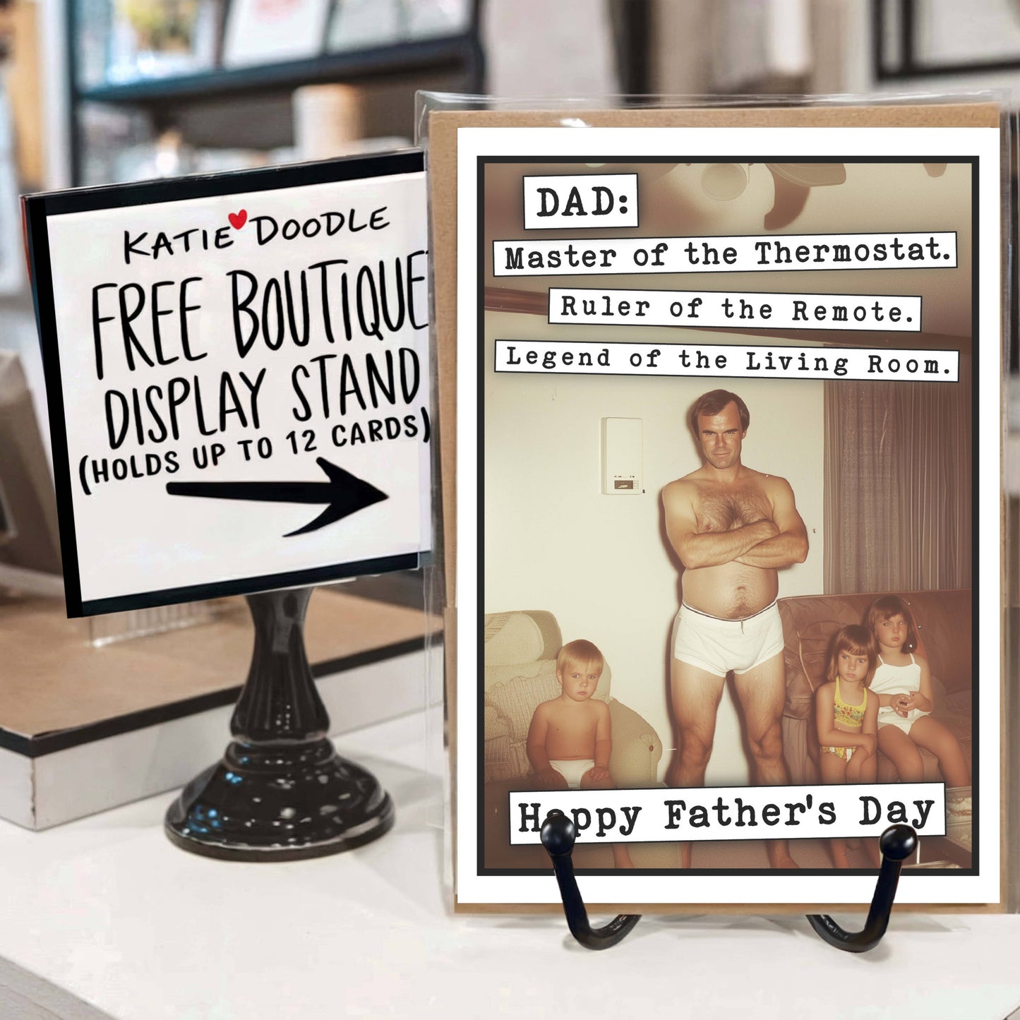 Funny Fathers Day Cards | Free Display Stand | Made in USA