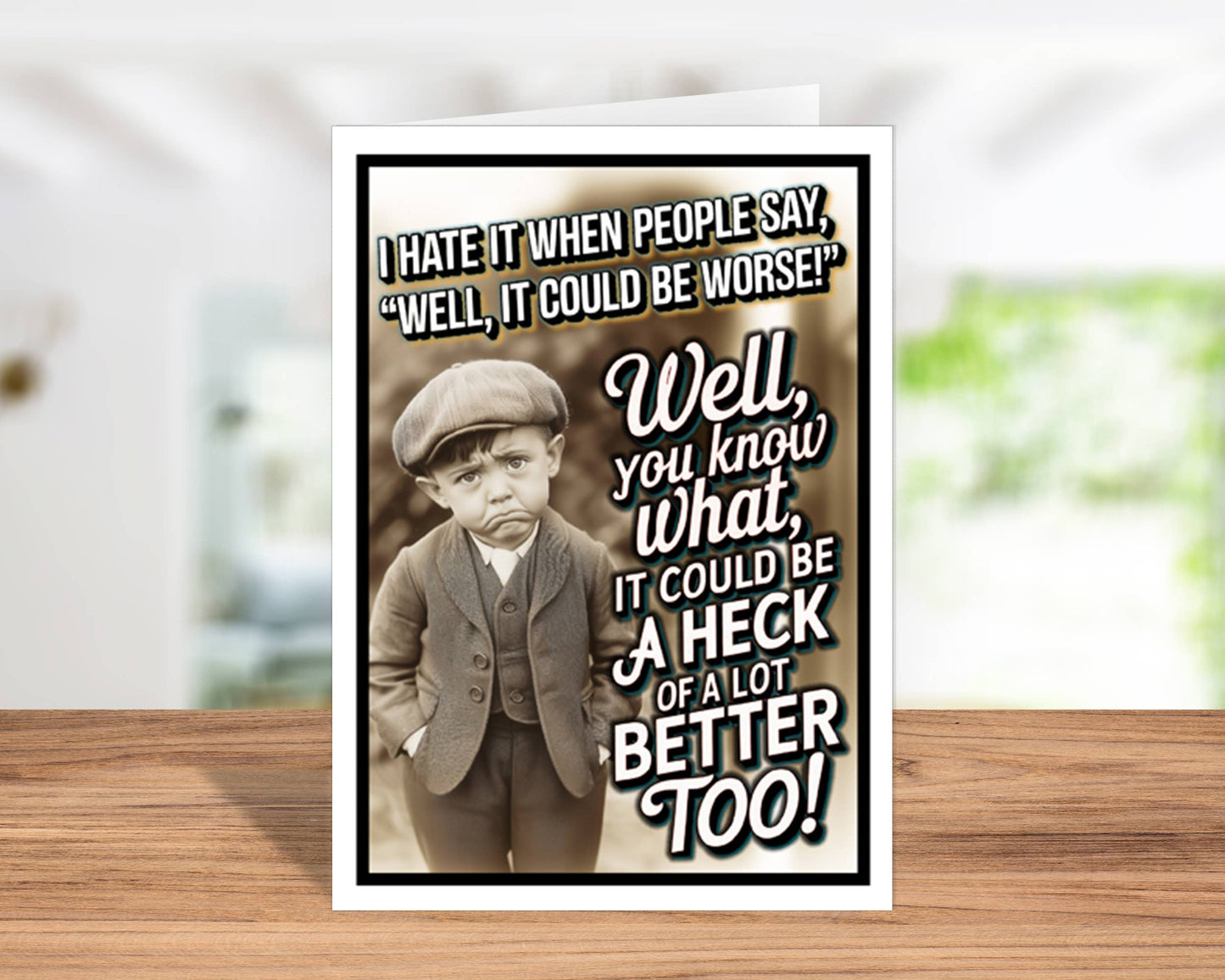 Funny Sympathy Greeting Cards with Card Display Stand