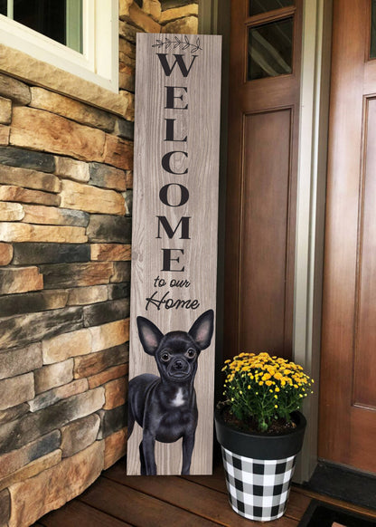Chihuahua, dark Welcome sign