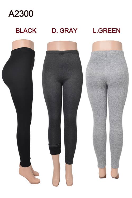 A2300 WINTER LEGGINGS FLEECE INSIDE MIXED SIZES 12PCS/PACK