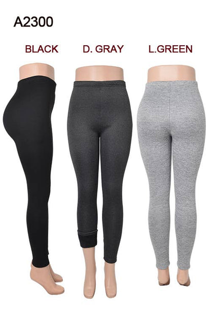 A2300 WINTER LEGGINGS FLEECE INSIDE MIXED SIZES 12PCS/PACK
