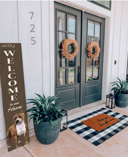 Pit Bull Welcome sign