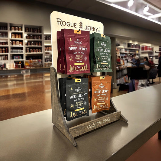 FREE Counter Display Package: 16 of Each Beef Jerky Flavor!