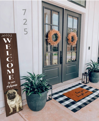 Pug Welcome sign