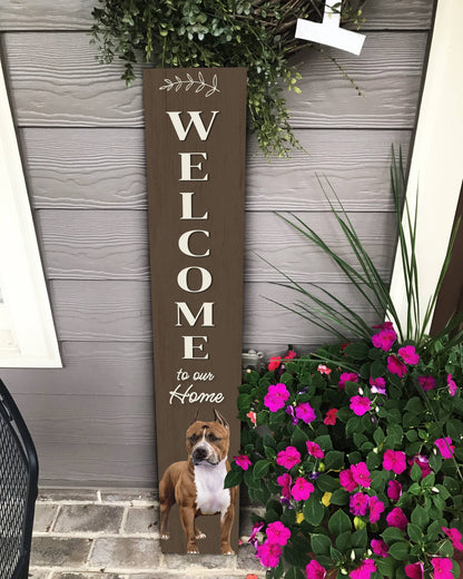 Pit Bull Welcome sign