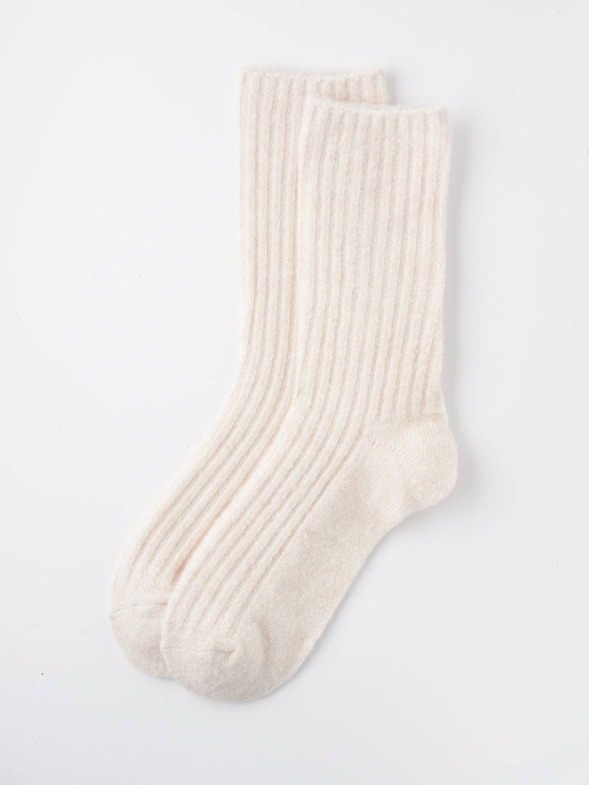 Rufia - 5-Pair Set of Solid Color Wool-Blend Socks