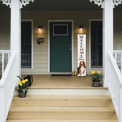 Basset Hound Welcome sign