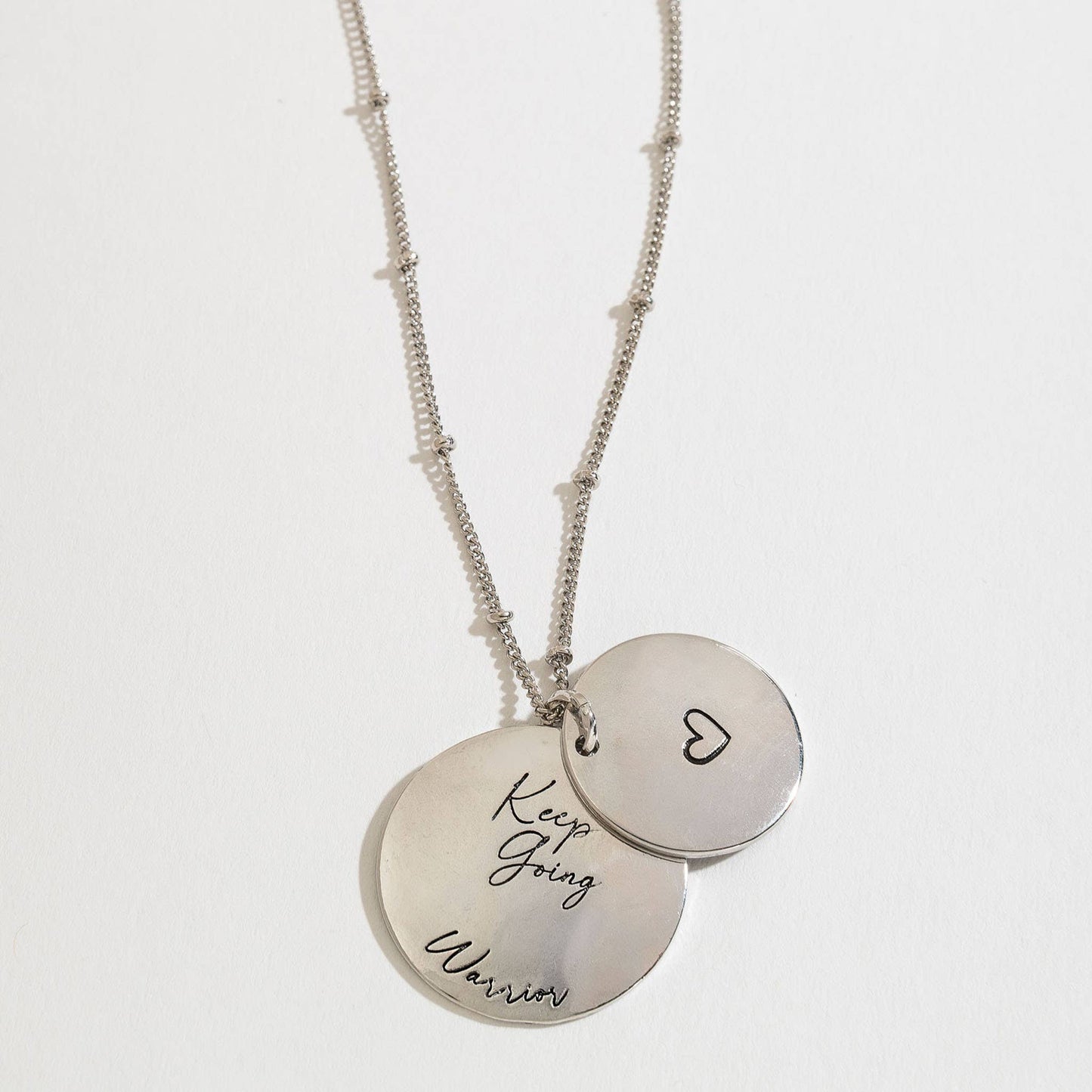Sale - Keep Going Hidden Heart Pendant Necklace