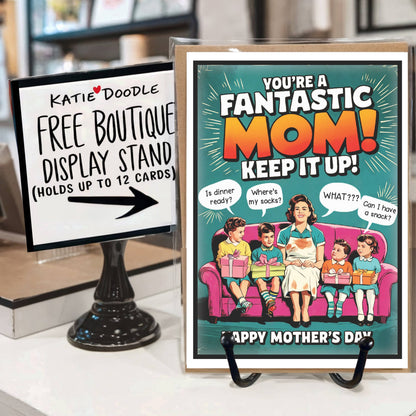 Funny Mothers Day Cards & Display Stand | Mothers Day Gifts