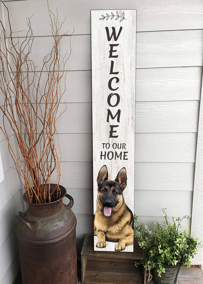 German Shepherd Welcome sign