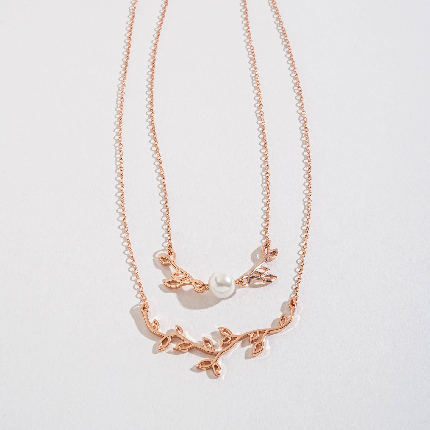 Sale - Lark Pearl Rose Gold Layered Necklace