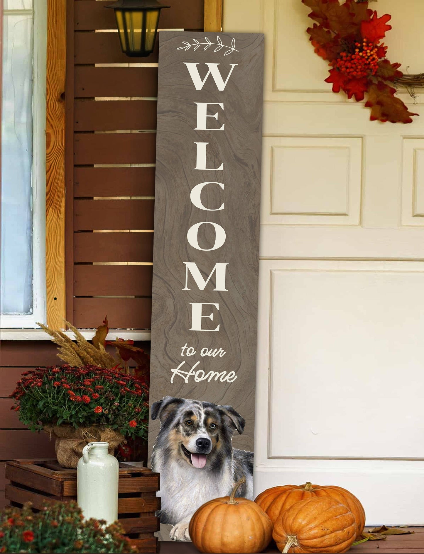 Australian Shepherd Welcome sign