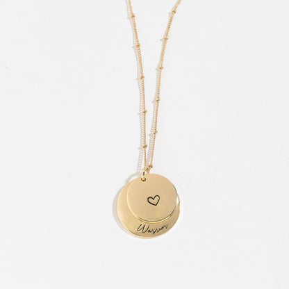 Sale - Keep Going Hidden Heart Pendant Necklace