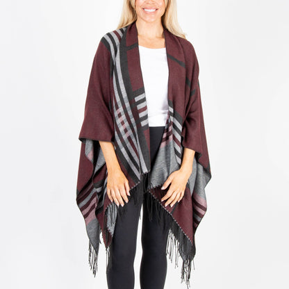 Sale - Holland Oversized Reversible Plaid Cardigan