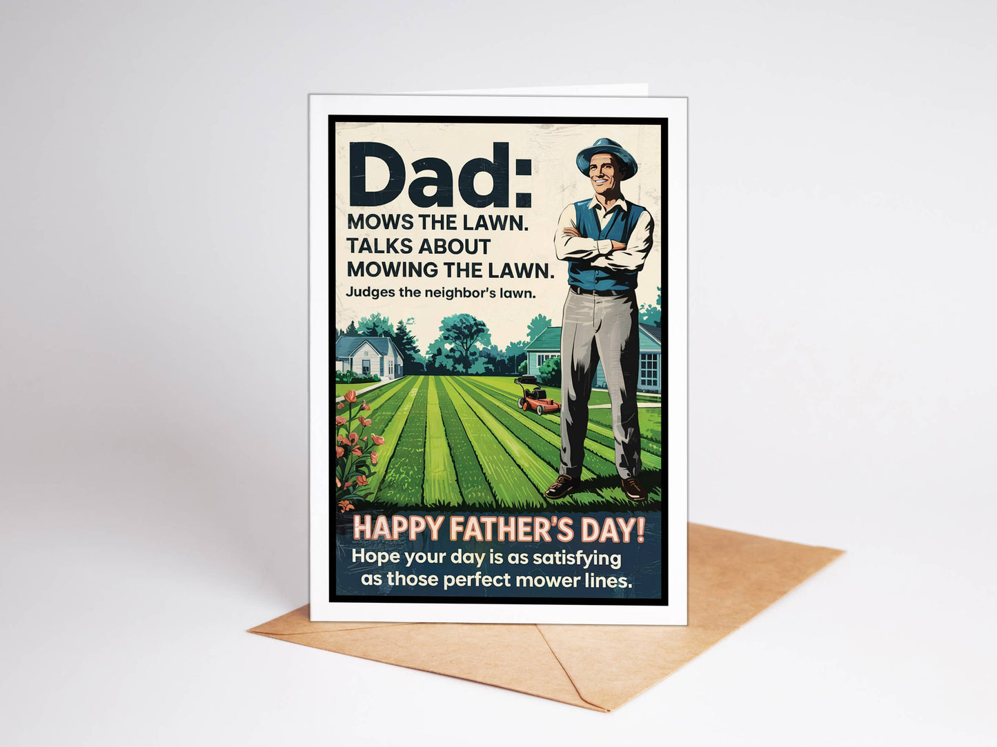 Funny Fathers Day Card | Free Display Stand | Made in USA