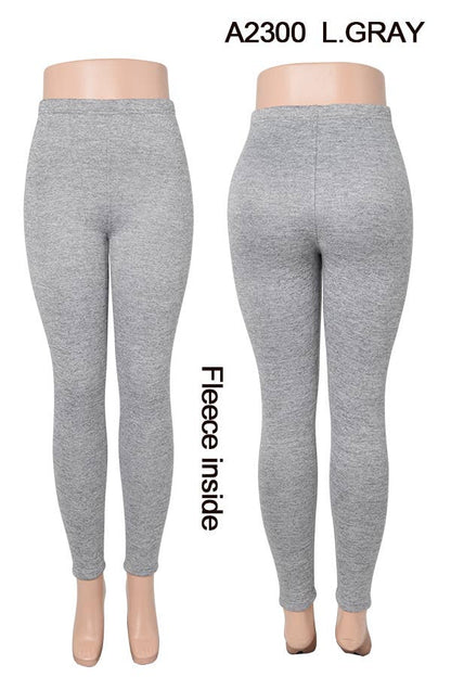 A2300 WINTER LEGGINGS FLEECE INSIDE MIXED SIZES 12PCS/PACK