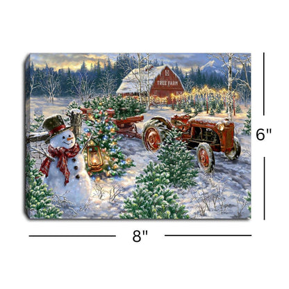 Tree Farm 8x6 Lighted Tabletop Canvas