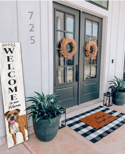 Boxer Welcome sign