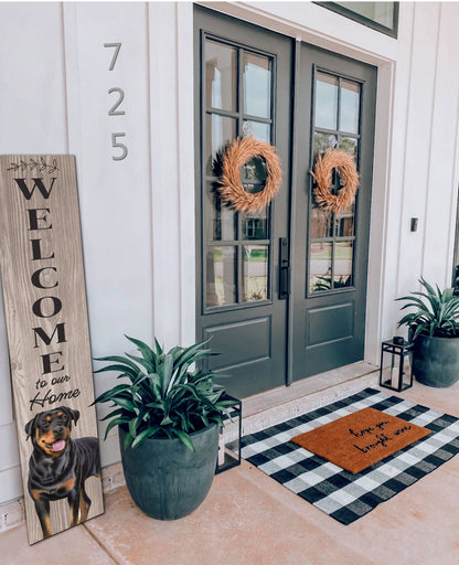 Rottweiler Welcome sign