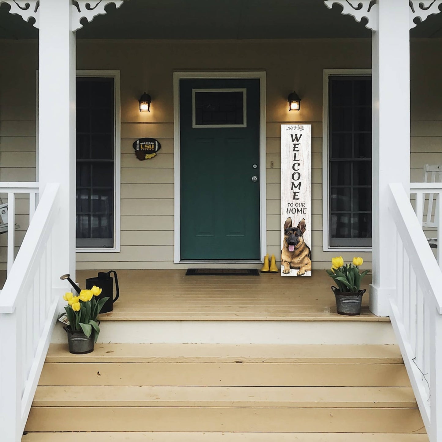 German Shepherd Welcome sign