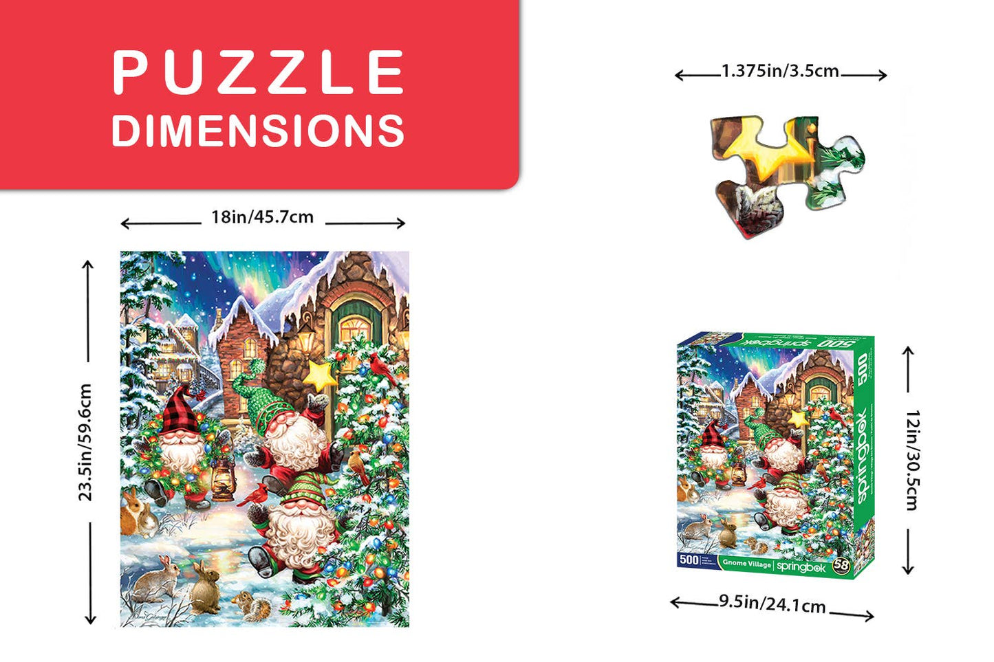 Gnome Village 500 Piece Jigsaw Puzzle