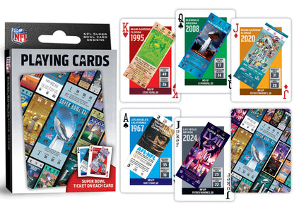 NFL Super Bowl Ticket Playing Cards