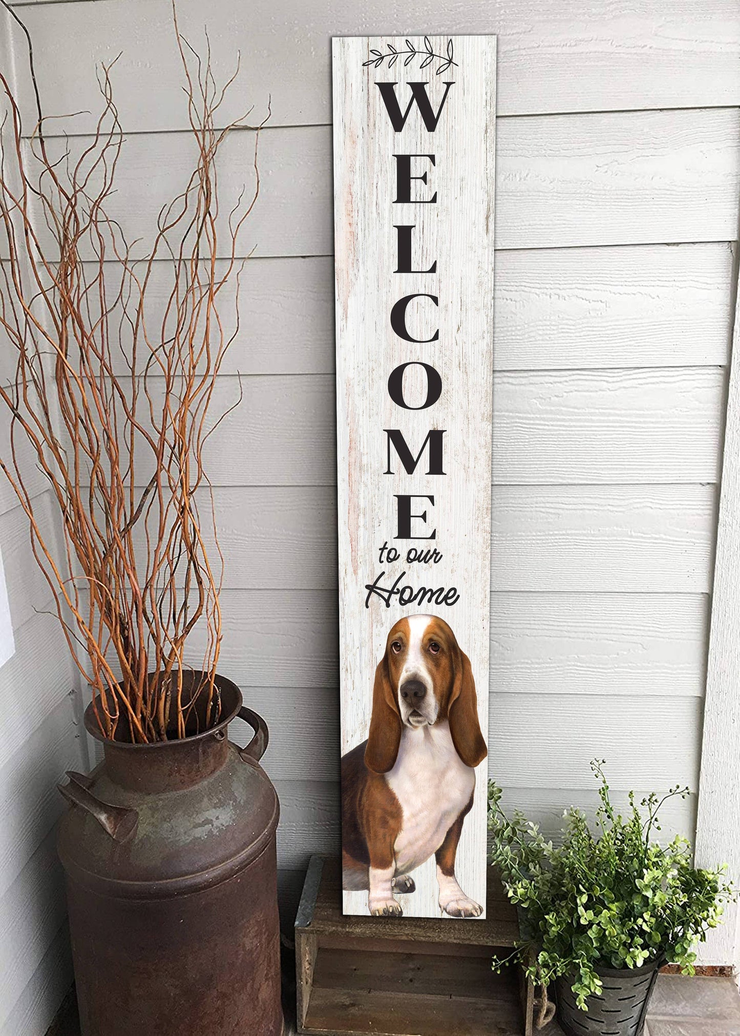 Basset Hound Welcome sign
