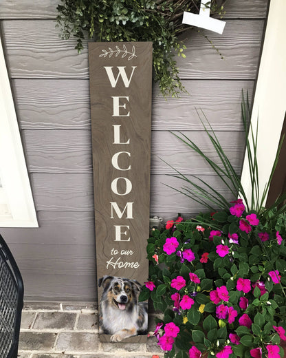 Australian Shepherd Welcome sign