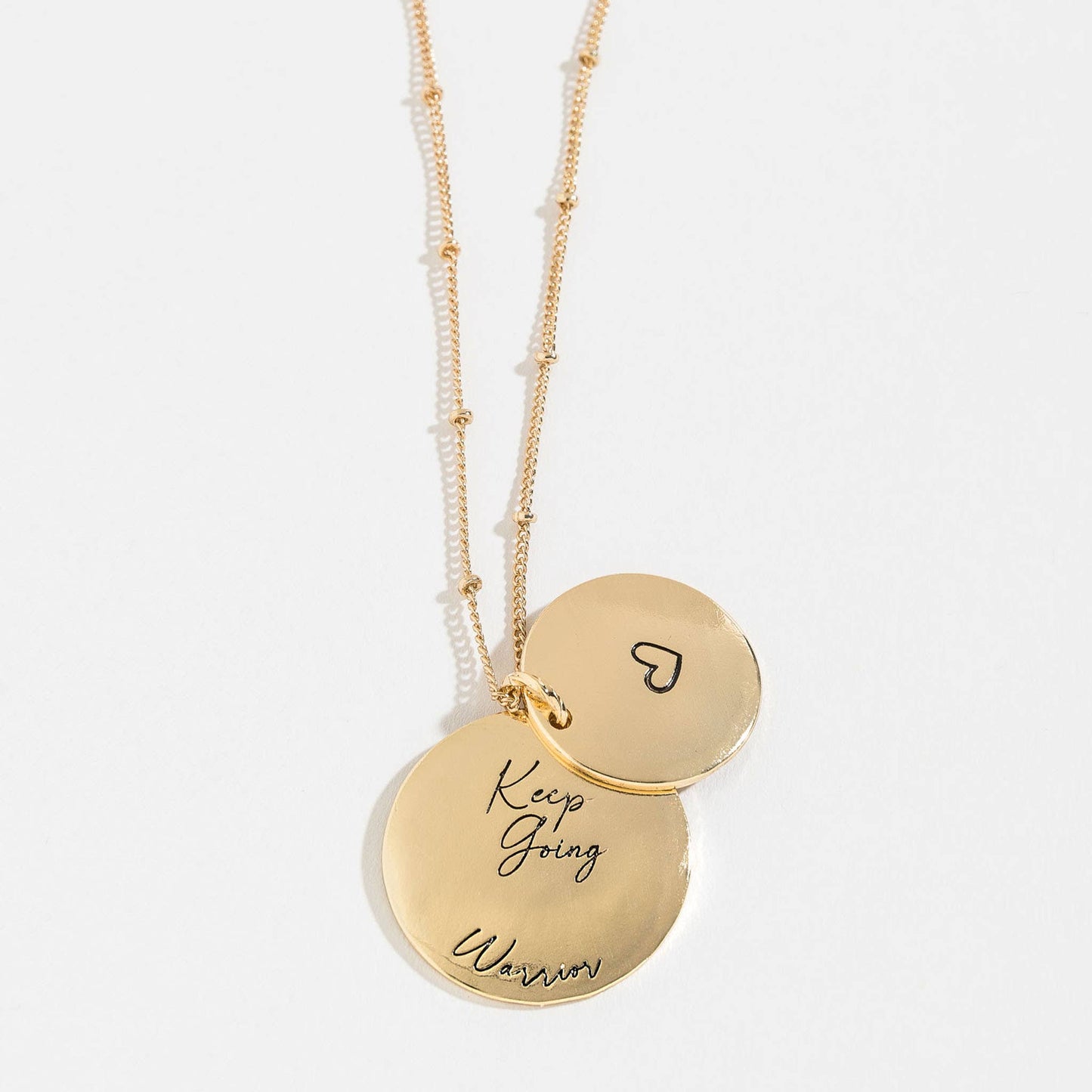 Sale - Keep Going Hidden Heart Pendant Necklace
