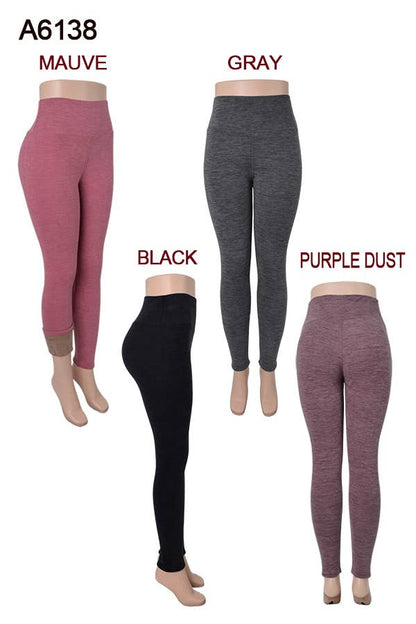 A6138 WINTER LEGGINGS THICKER FLEECE INSIDE 12PCS/PACK