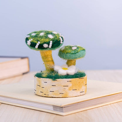 Green Parrot Woodland Mushroom