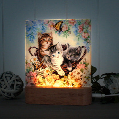 Kittens in the Garden LED Nightlight
