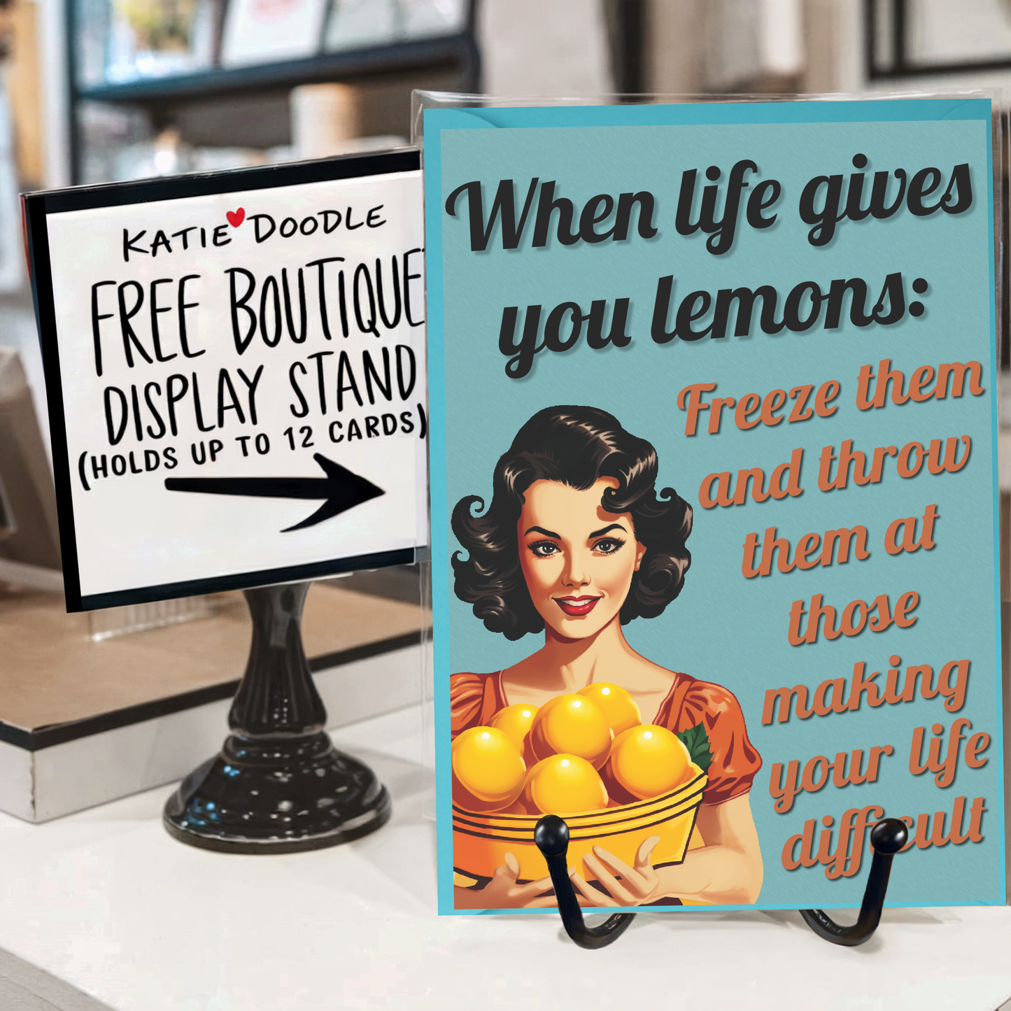 Funny Thinking of You Cards with FREE Retail Display Stand