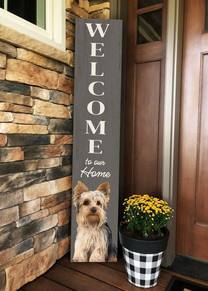 Yorkie Welcome sign