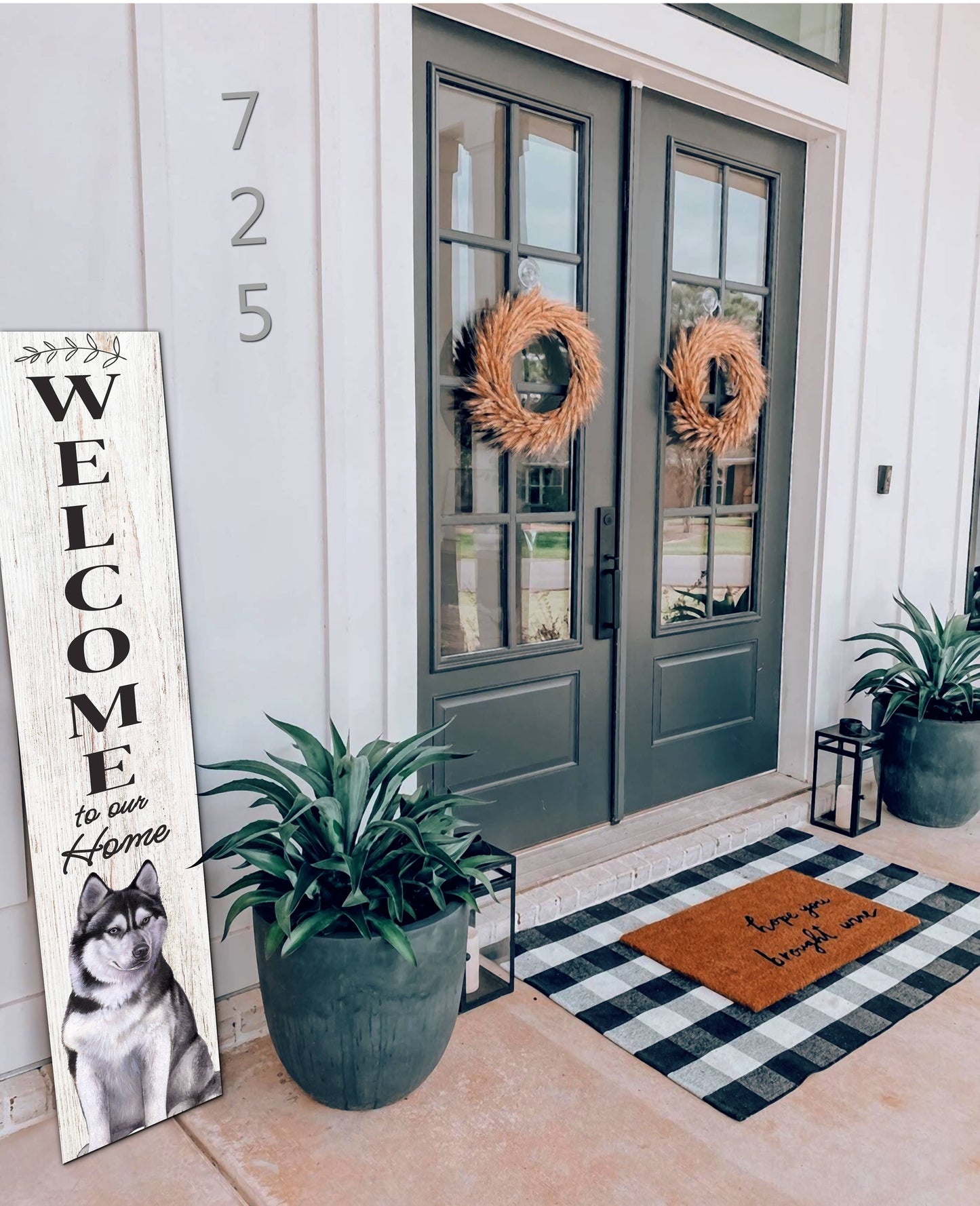 Siberian Husky Welcome sign