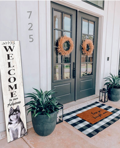 Siberian Husky Welcome sign