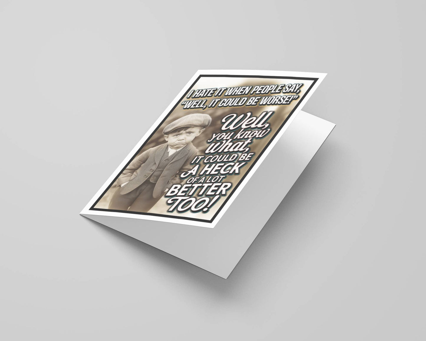 Funny Sympathy Greeting Cards with Card Display Stand