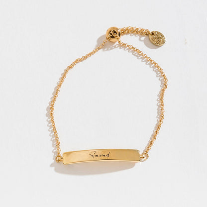 Sale - Saved Inspirational Bar Adjustable Bracelets