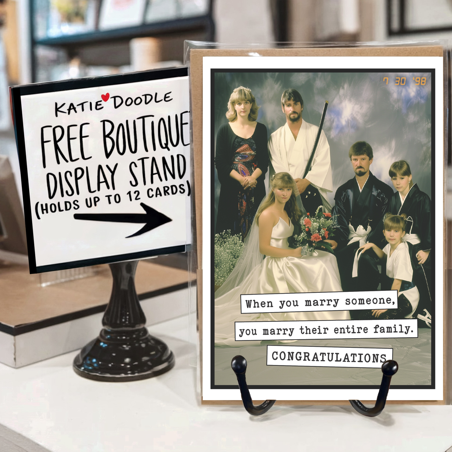Funny Wedding, Engagement Cards | FREE Card Display Stand